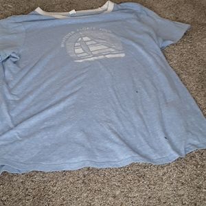 Blue and white t shirt